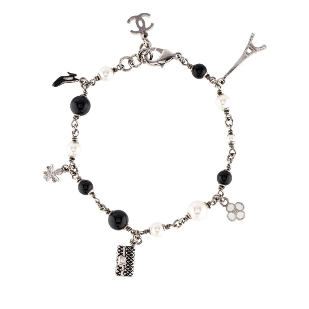 Chanel Faux Pearl & Resin Bracelet